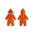 thumbnail image 2 of RUINIXCW Kids Toddler Baby Halloween Pumpkin Costume Newborn Infant Girl Boy Fall Winter Clothes Warm Snowsuit Jumpsuit Long Sleeve Hooded Zip Romper, 2 of 10
