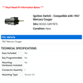 thumbnail image 2 of Ignition Switch - Compatible with 1967 Mercury Cougar, 2 of 2