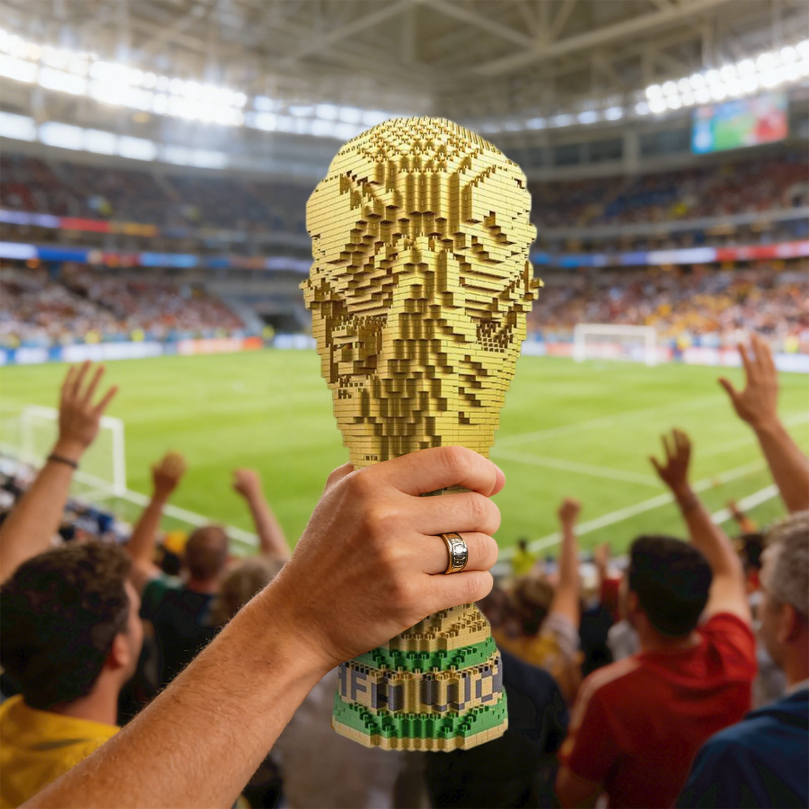 World Cup Building Blocks Set Decoration for Display in Bedroom, Home Office Soccer Fans Collectible World Cup 2026 Building Block Gift for Fans