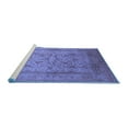thumbnail image 2 of Ahgly Company Machine Washable Indoor Square Oriental Blue Industrial Area Rugs, 7' Square, 2 of 4