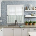 thumbnail image 6 of Kitchen Curtains Set, Teal Botanical Kitchen Curtains and Valances Set, Farmhouse Spring Summer Branch Rod Pocket Tier Curtains 24 Inch Length for Cafe/Bedroom Windows, 6 of 6