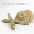 thumbnail image 2 of Zksm Rabbit Toy - Teeth Grinding Toy - Natural Grass Hand-woven - Hamster Rabbit Carrot Chew Toy - Cage Accessories, 2 of 7