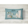 thumbnail image 2 of Carolines Treasures CK7452PW1216 Samoyed in Bathtub Canvas Fabric Decorative Pillow 12H x16W multicolor, 2 of 4