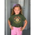 thumbnail image 6 of Big Big Sister Groovy Daisy Shirt for New Baby Pregnancy Reveal Outfit for Baby and Toddler Youth Girls Military Green Shirt 18 Months, 6 of 6
