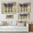 thumbnail image 4 of Designart 'Fresh Lavender Bouquets On Wood' Farmhouse Print on Natural Pine Wood, 4 of 5