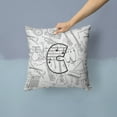 thumbnail image 2 of Monogram Letter Musical Note Fabric Decorative Pillow, 2 of 4