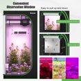 thumbnail image 6 of Costway 36''x36''x72'' Mylar Hydroponic Grow Tent w/Observation Window & Floor Tray Black, 6 of 9