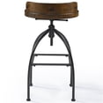 thumbnail image 4 of Crosley Furniture Edison Wood Adjustable Bar Stool in Natural and Black, 4 of 9