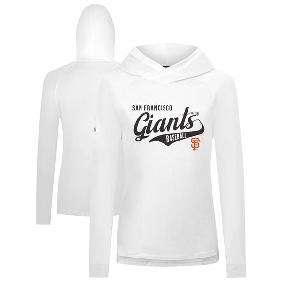 Women's Levelwear White San Francisco Giants Slender Glide Raglan Hoodie