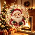 thumbnail image 4 of Large Santa Pearl Art Kit for Adults, DIY Christmas Diamond Painting Hanging Window Ornament, 9.8 in, 4 of 5