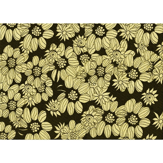 Ahgly Company Indoor Rectangle Patterned Milk Chocolate Brown Area Rugs, 3' x 5'