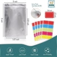 thumbnail image 2 of Thick Layer Heat Sealable Mylar Bags - 50 Pieces Aluminum Foil Flat Bottom Bags, 2 of 5