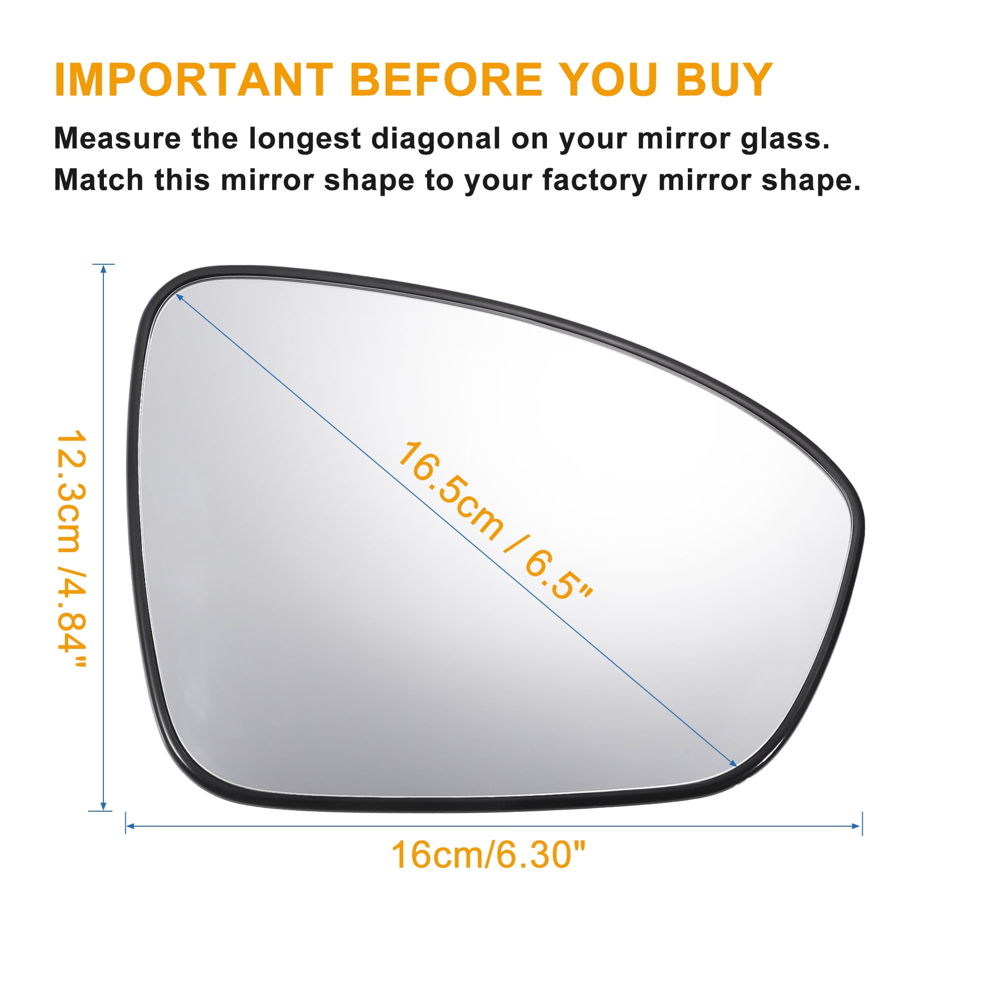 Unique Bargains Right Side Mirror Glass Replacement for Nissan Sentra 2020-2021