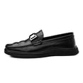 thumbnail image 4 of Men's Casual Loafers Slip On Leather Shoes Comfortable Lightweight Driving Shoes Male Moccasins Classic Penny Loafer Flats Boat Shoes Outdoor Walking Shoes, 4 of 11