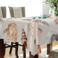 thumbnail image 5 of Yayeee Tablecloths 60" x 108" Rectangle Wrinkle Resistant Party Table Cover, Red Watercolor Seashells, 5 of 8