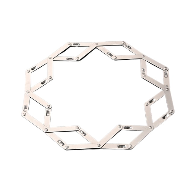 Wdhugt Stainless Steel Expandable Pot Mat 8.46X8.46 Inch Snowflake Design Heat Resistant Pad For Plates Pans Kitchen Dining Table Protector A