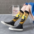 thumbnail image 3 of Lsque Elegant Gold Leaf Peacock Printed Crew Socks Men's Women's LightWeight Thin Casual Calf Socks ,Knee High Socks,Cotton Socks, 3 of 9