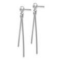 thumbnail image 2 of Real 14kt White Gold Polished Post Dangle Earrings; for Adults and Teens; for Women and Men, 2 of 3