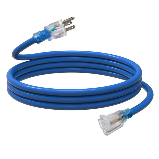 Cable de extensión para exteriores EP, 10 pies, 12/3, SJTW, 15 A, 125 V, resistente al agua