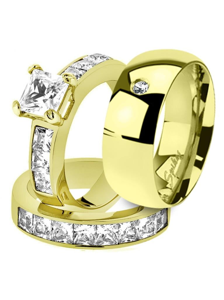 0.75 CT Three-Row Round Cut Diamond Wedding Band Ring Solid 14K White Gold GP 
