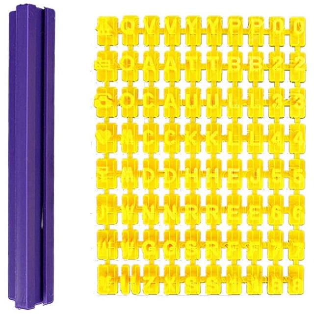 Nvzi Juego de 72 piezas de letras y números del alfabeto para galletas, sellos para galletas, cortadores de fondant, herramienta de bricolaje de Nil