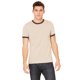 thumbnail image 1 of Camiseta Ringer de manga corta para hombre HTHR TAN/ BROWN 2XL Bella + Lienzo 3055C, 1 of 1