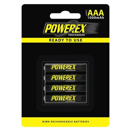 Discharge Nimh Battery - Precharged Rechargeable AAA NiMH Batteries (1.2V, 1000mAh, Low Self-Discharge) - 4-Pack, 1000mAh typical By Powerex