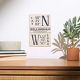 thumbnail image 2 of Bellingham, Washington, Latitude and Longitude (Blue) Birch Wood Wall Sign (6x9 Rustic Home Decor, Ready to Hang Art), 2 of 5
