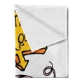 thumbnail image 2 of Funny Soft Flannel Fleece Throw Blanket, Piggy Bank Ticking Clock Save Time Quick Lettering Morning Routine Fun Theme, Cozy Plush for Indoor and Outdoor Use, 70" x 90", Pink and Yellow, by Ambesonne, 2 of 5