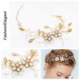 thumbnail image 4 of Fashion Tiara Women Headpiece Flower Headdress Hair Jewelry Bridal Headband Bridal Flower Hairband Rhinestone Flower Headband 3, 4 of 8