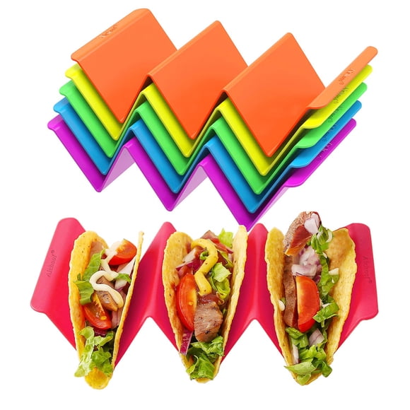 Soporte para tacos Aichoof, colorido juego de 6 materiales de polipropileno para la salud