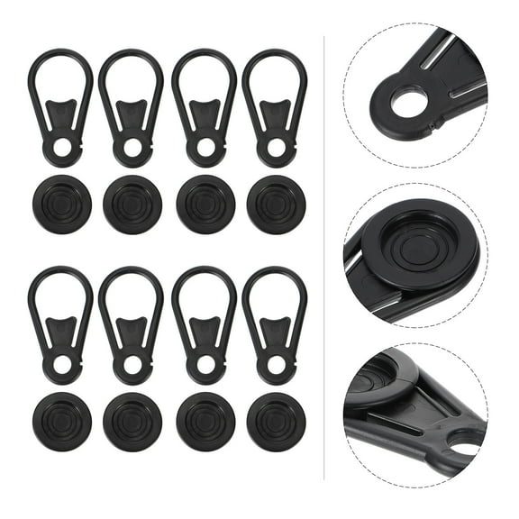PTOOTP 10pcs Windproof Plastic Tent Clips for Camping Tarpaulin Clamps Outdoor Accessories