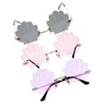 thumbnail image 2 of Seashell Frame Sunglasses Photo Props Outdoor Activities Smoothed Shell Eyewear 3Pcs, 2 of 5