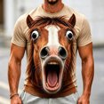 thumbnail image 2 of bravefron Men's 3D Animal Graphic T-Shirt Short Sleeve Casual TeeShort Sleeve Tshirts Novelty Streetwear Tops Trendy Summer Shirt for Men, 2 of 4