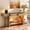 Nut Brown, variant on Virans 70.8" Long Console Table with 2 Drawers & LED Lights, Narrow Sofa Table Behind Couch for Hallway, Entryway, Living Room, Black