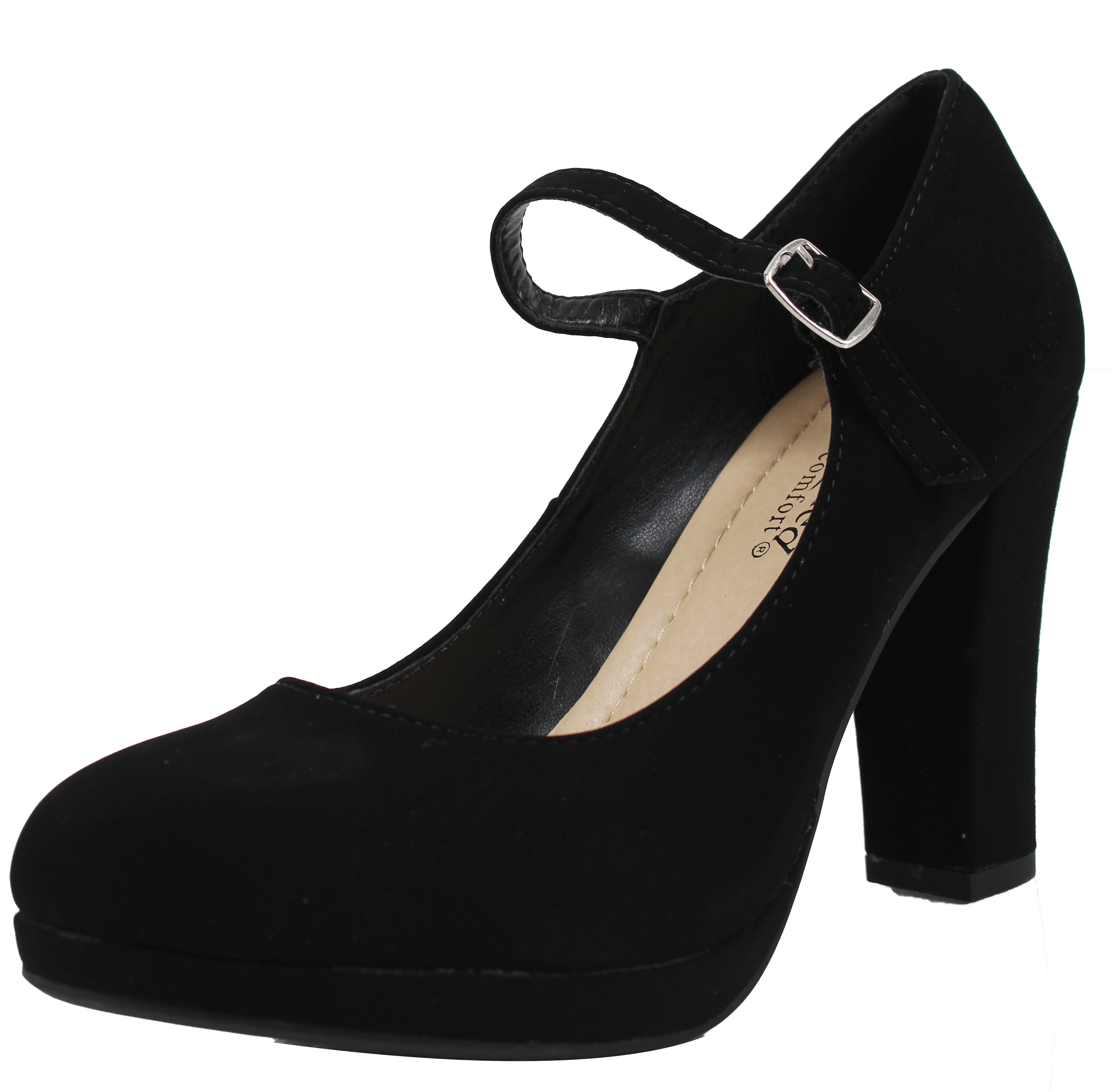 mary jane chunky heels