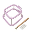 thumbnail image 4 of Rongfmy Desktop Embroidery Frame Embroidery Hoop Display Square Reusable Easy to Install Cross Stitch Hoop Punch Needle Frame for DIY purple, 4 of 9