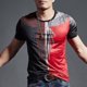 thumbnail image 4 of Camisetas para hombre, ropa de calle, camisetas para hombre, venta al por mayor, lisas, a rayas, hip hop, tallas grandes, alfabeto, Y2k, elegantes, para fiestas, informales, 4 of 5