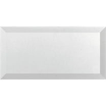 40 pack White 3 in. x 6 in. Beveled Polished Marble Subway Wall and Floor Tile (5 sq. ft./Case)