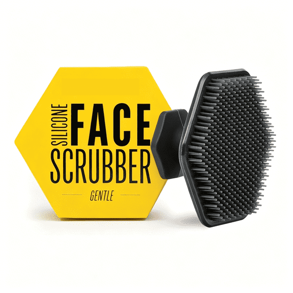 ACDANC Premium Silicone Face Scrubber for Men&Women,Gentle Facial Cleansing Brush&Exfoliator,Deep Pore&Dead Skin Removal,Soft Touch Massager,Quick-Drying&Hygienic-Charcoal