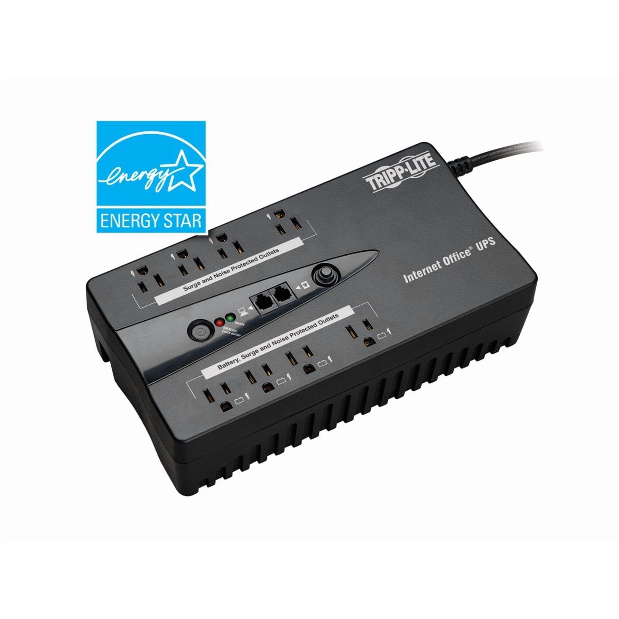 Tripp Lite 600VA UPS Battery Backup, Ultra Compact Desktop UPS, Standby, 120V, USB (INTERNET600U)