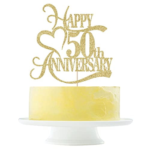 50th Happy Anniversary Cake on Table Stock Image - Image of cake, indian:  167020489