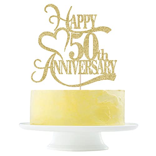 50th wedding anniversary cake topper