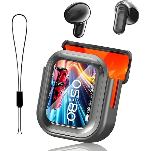 Auriculares ERAZERL NE20 con Traducción AI en Tiempo Real, Inalámbricos Bluetooth 6.0, Pantalla Táctil LCD, Soporte para Traducción en 148 Idiomas, Reproductor de Música y Llamadas