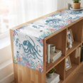 thumbnail image 6 of Coastal Octopus 48 Inch Table Runner, Summer Beach Nautical Ocean Coral Seahorse Farmhouse Dresser Scarf Cotton & Linen Tablerunner for Dining/Kitchen Island/Holiday Party Décor 13" x 48", 6 of 9
