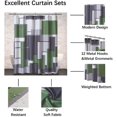 thumbnail image 3 of YOSTV Sage Green Modern Geometric Shower Curtain, Sage Green Black White Waterproof Shower Curtain Set for Bathroom Restroom with 12 Metal Hooks, 72 x 72 inch, 3 of 6