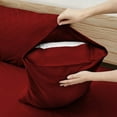 thumbnail image 4 of HNB Store 600TC Toodler Pillow cases | Egyptian Cotton Pillow Case | Toodler 12x16 Inch | 2 Pcs Pillow Cover | Burgundy, 4 of 6