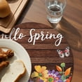 thumbnail image 3 of Spring Flowers Round 13 Inch Placemats Set of 8, Watercolor Farmhouse Colorful Wooden Grain HeatResistant Non Slip Place Mats for Dining Table, Wipeable Braided Kitchen Table Mats for Housewarming, 3 of 9