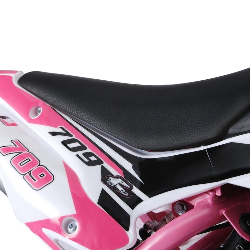 49CC Mini Dirt Bike for Adults and Children, 2-Stroke Gas Assisted Motorcycle with Front and Rear Disc Brakes Shock Absorbing Pocket Motorcycle 25 Mph Load 220 LBS