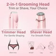 thumbnail image 2 of Electric Trimmer, 2-in-1 Women's Painless Electric Razor for Sensitive Areas, Waterproof with Dual Ceramic Blades, USB-C Rechargeable, 2 of 7